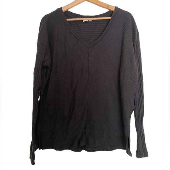 GAP RIBBED V NECK BLOUSE SIZE LARGE - Picture 1 of 2
